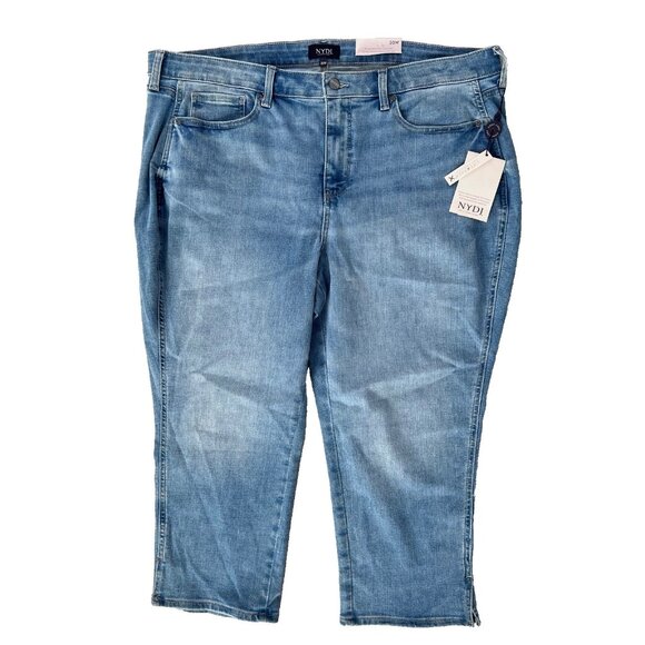 NYDJ Plus Marilyn High Rise Straight Ankle Jeans in Easley ( 20W ) - Picture 3 of 4